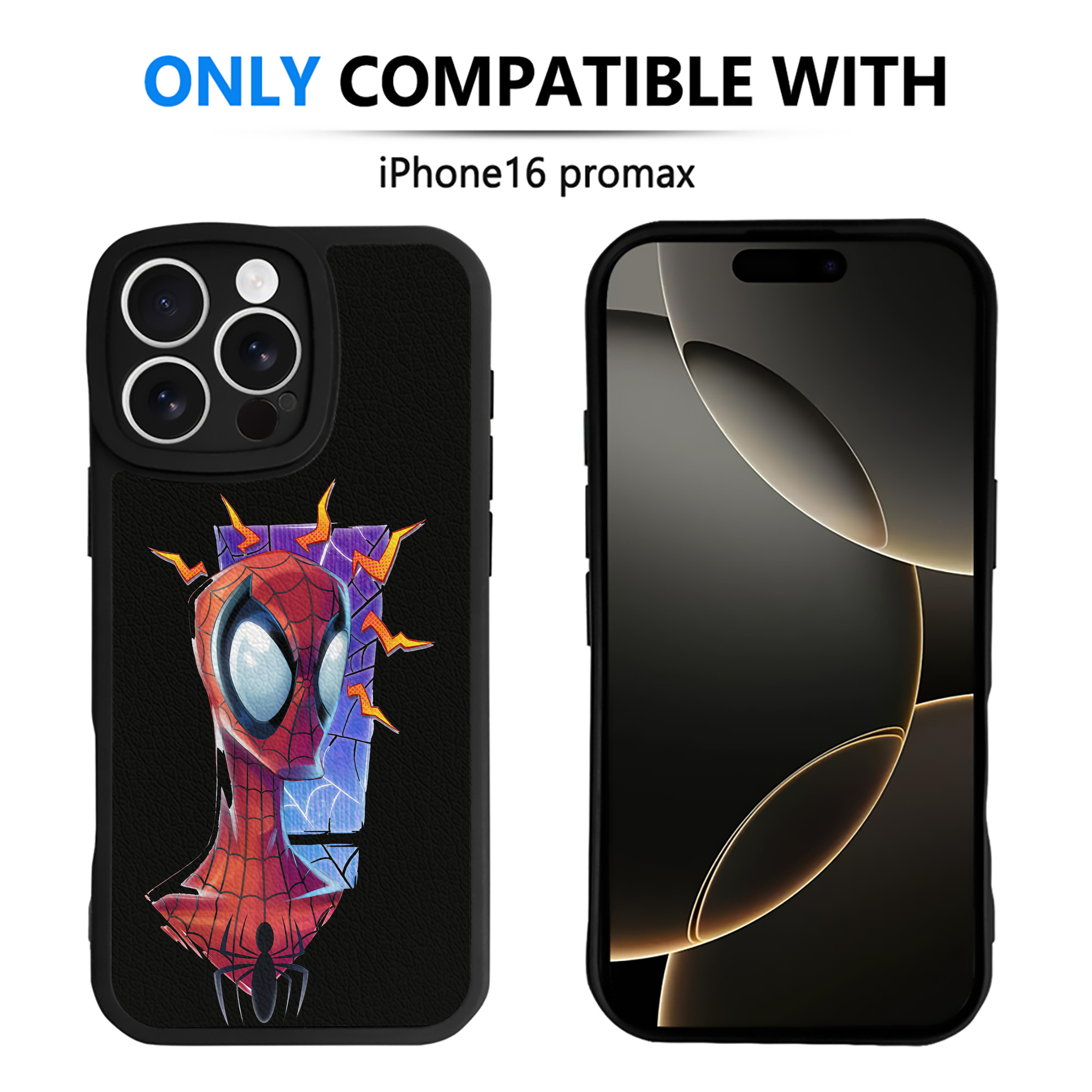 Spider Man スパイダーマン 【iPhone 16シリーズ対応】シリコンスマホケース（レザー調） 材質：シリコン